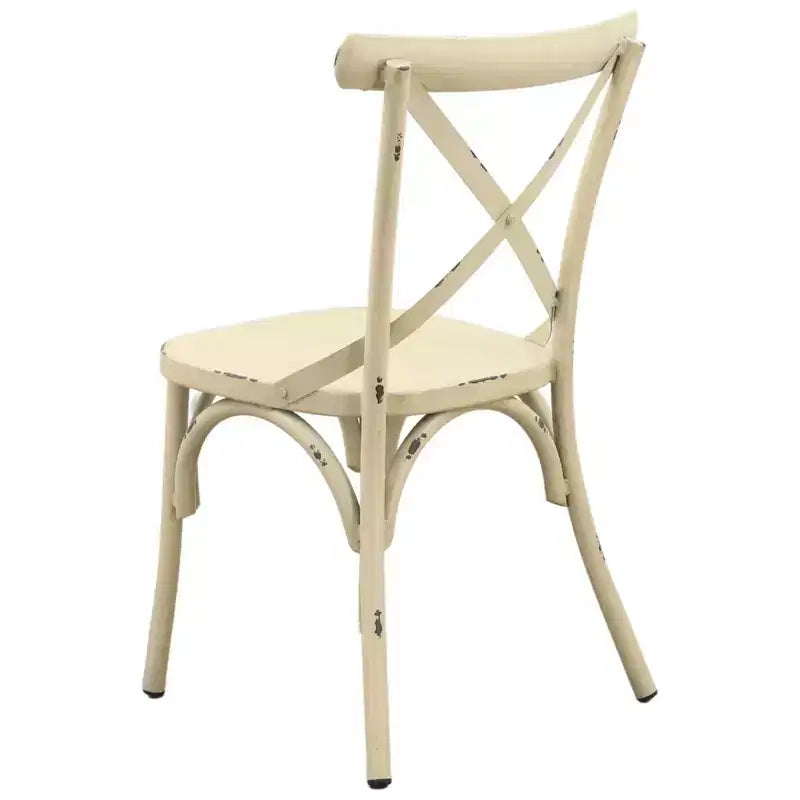 Chaise Brookwood X Back Courtyard Casual en aluminium brossé à la main (le prix correspond à un lot de 2)
