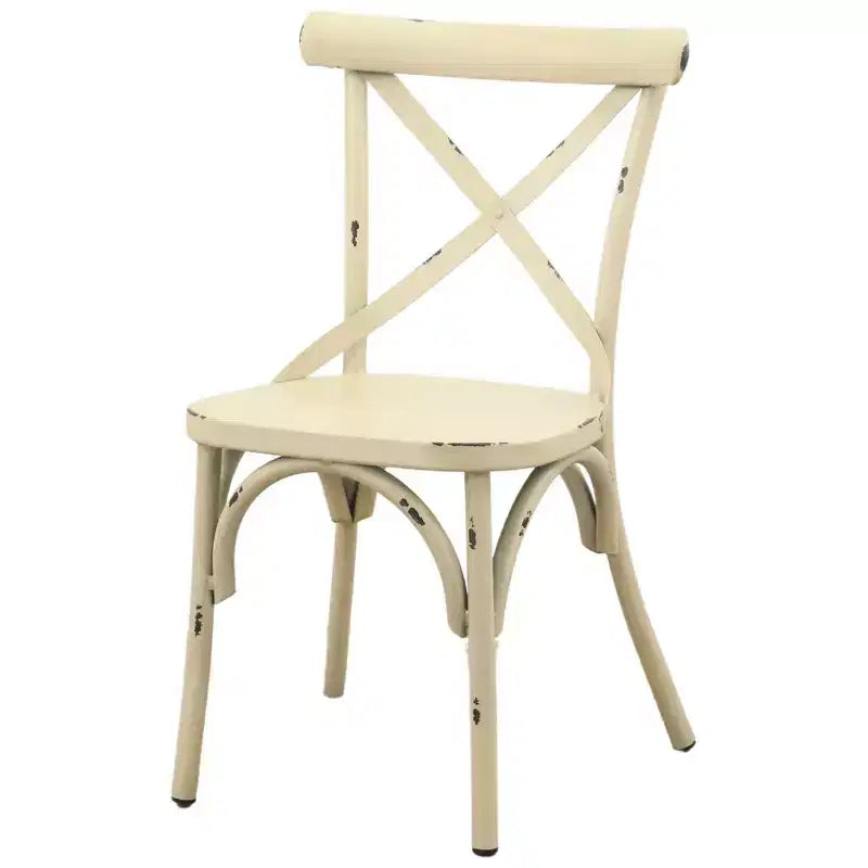 Chaise Brookwood X Back Courtyard Casual en aluminium brossé à la main (le prix correspond à un lot de 2)