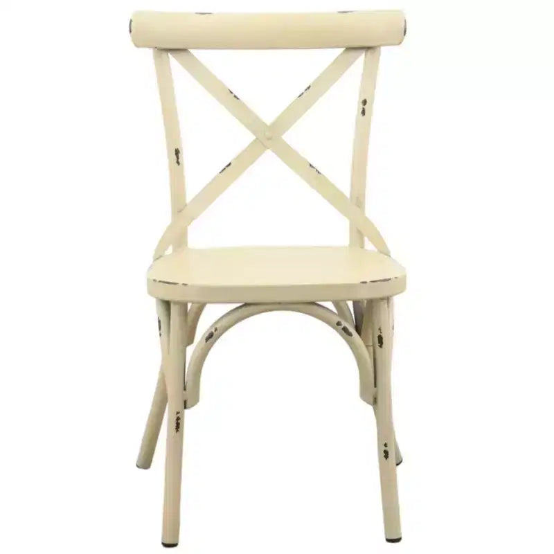 Chaise Brookwood X Back Courtyard Casual en aluminium brossé à la main (le prix correspond à un lot de 2)