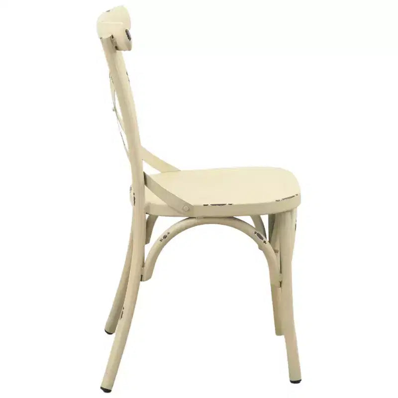 Chaise Brookwood X Back Courtyard Casual en aluminium brossé à la main (le prix correspond à un lot de 2)