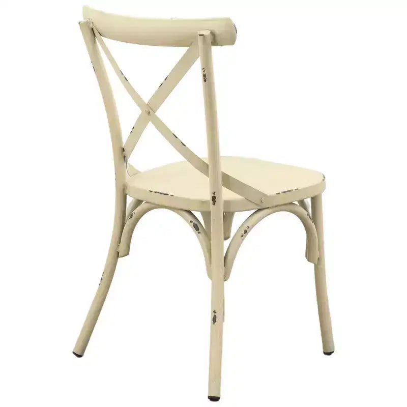 Chaise Brookwood X Back Courtyard Casual en aluminium brossé à la main (le prix correspond à un lot de 2)