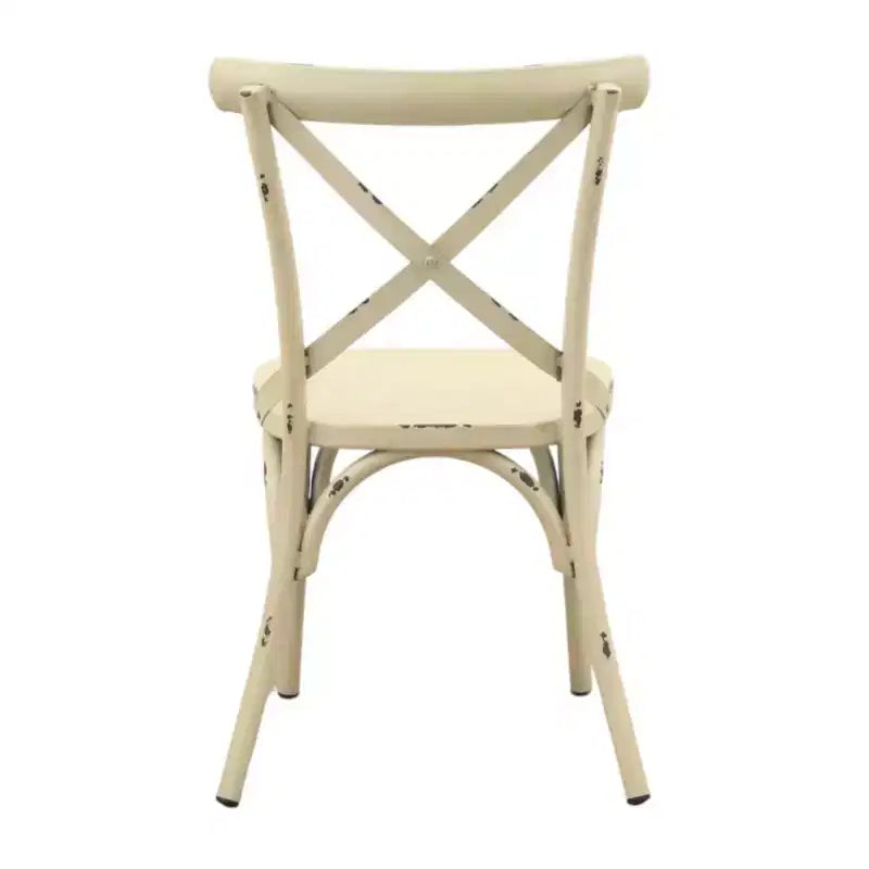 Chaise Brookwood X Back Courtyard Casual en aluminium brossé à la main (le prix correspond à un lot de 2)
