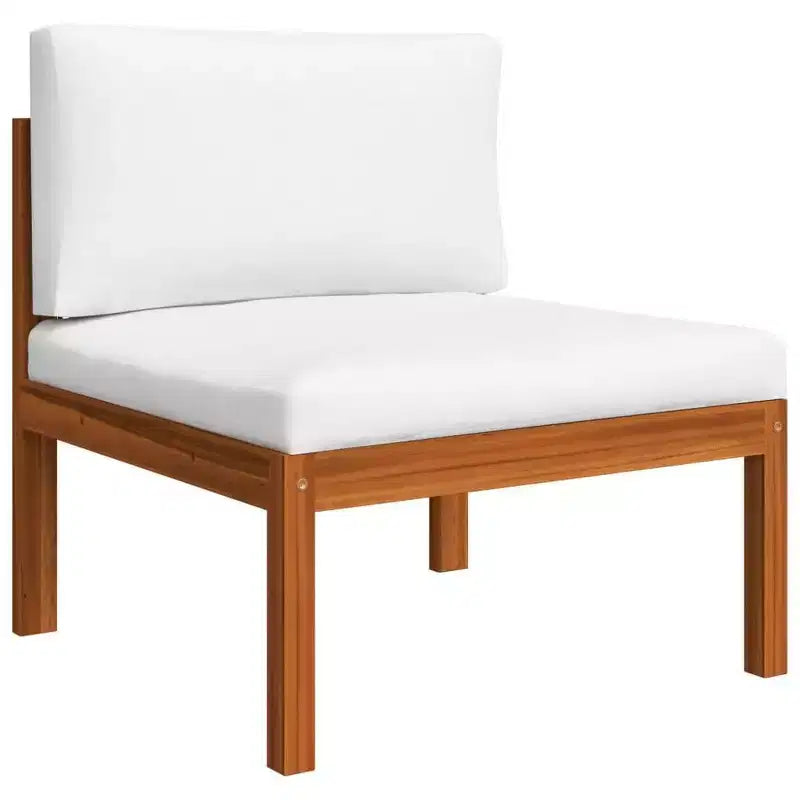 vidaXL Ensemble de salon de jardin Modulable grand Crème, bois d'acacia massif marron