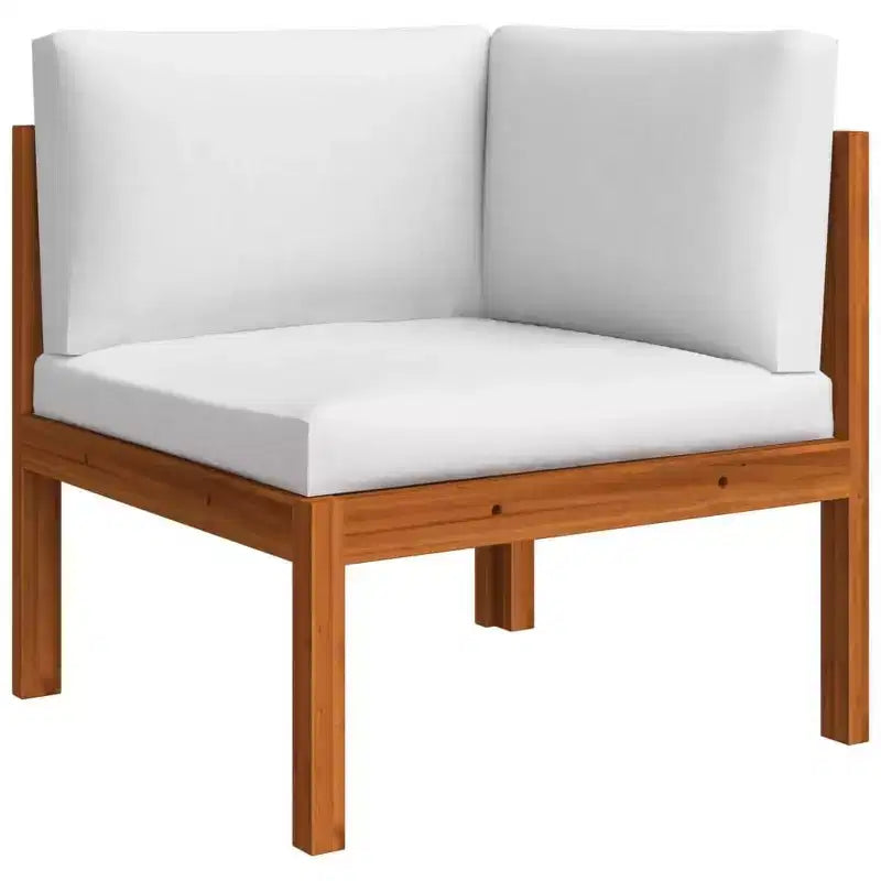 vidaXL Ensemble de salon de jardin Modulable grand Crème, bois d'acacia massif marron