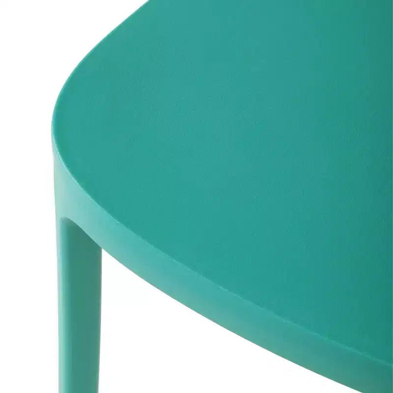 WestinTrends Playa Chaises de salle à manger modernes empilables en plastique pour l'extérieur (lot de 4), turquoise