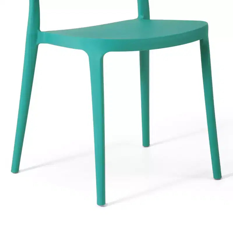 WestinTrends Playa Chaises de salle à manger modernes empilables en plastique pour l'extérieur (lot de 4), turquoise