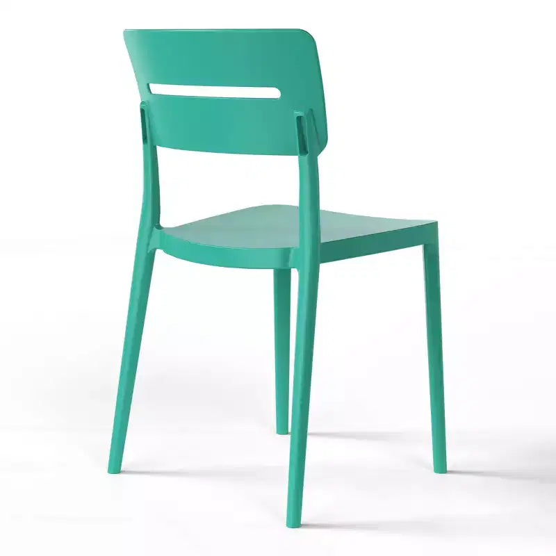 WestinTrends Playa Chaises de salle à manger modernes empilables en plastique pour l'extérieur (lot de 4), turquoise