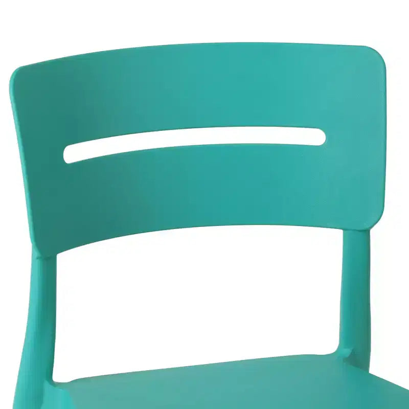WestinTrends Playa Chaises de salle à manger modernes empilables en plastique pour l'extérieur (lot de 4), turquoise