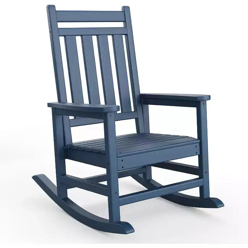Grand fauteuil à bascule surdimensionné pour adultes, fauteuil à bascule de véranda en PEHD résistant aux intempéries, fauteuil à bascule d'extérieur robuste de 180 kg pour patio, jardin, véranda