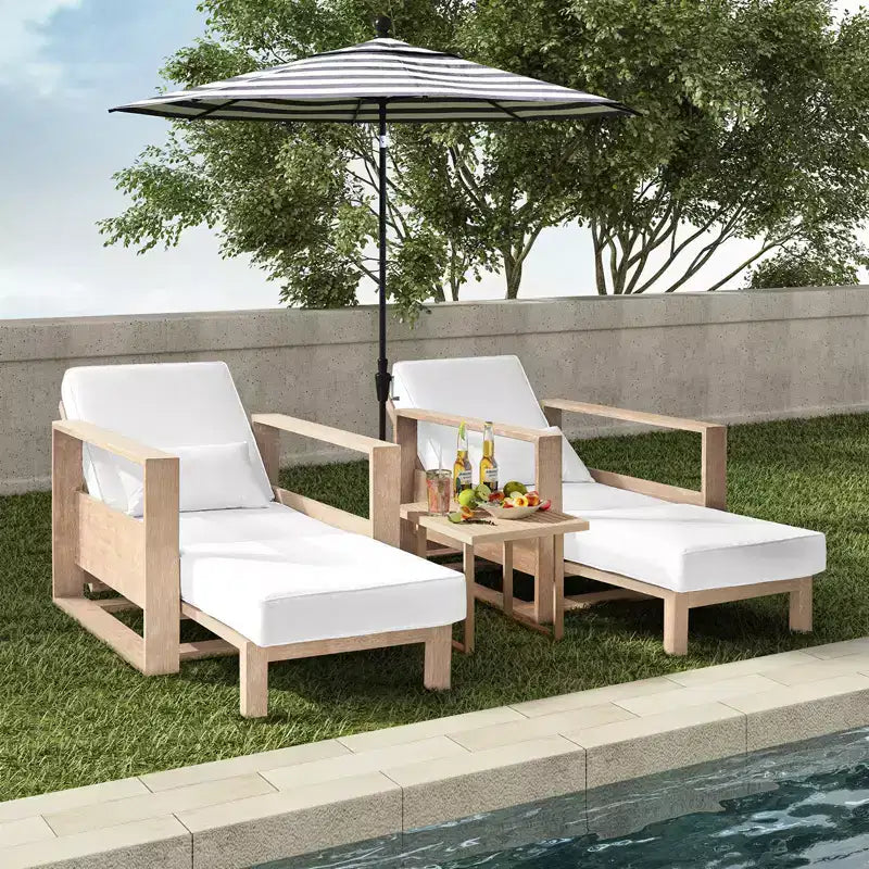 Chaises longues Amilcare avec dossier réglable, lot de 2 | HULALA HOME