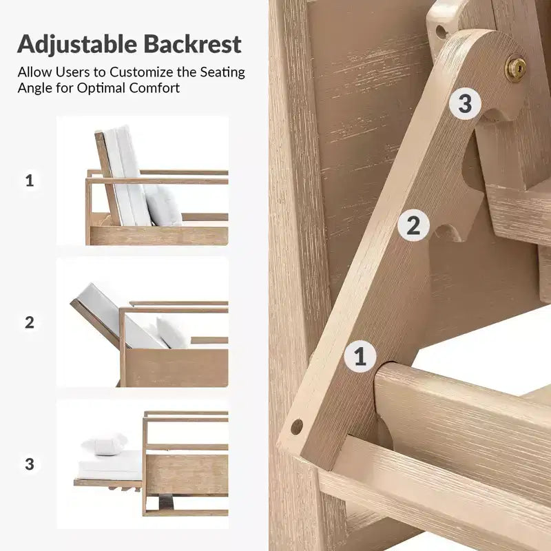 Chaises longues Amilcare avec dossier réglable, lot de 2 | HULALA HOME