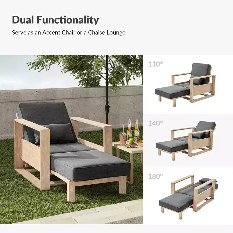 Chaises longues Amilcare avec dossier réglable, lot de 2 | HULALA HOME