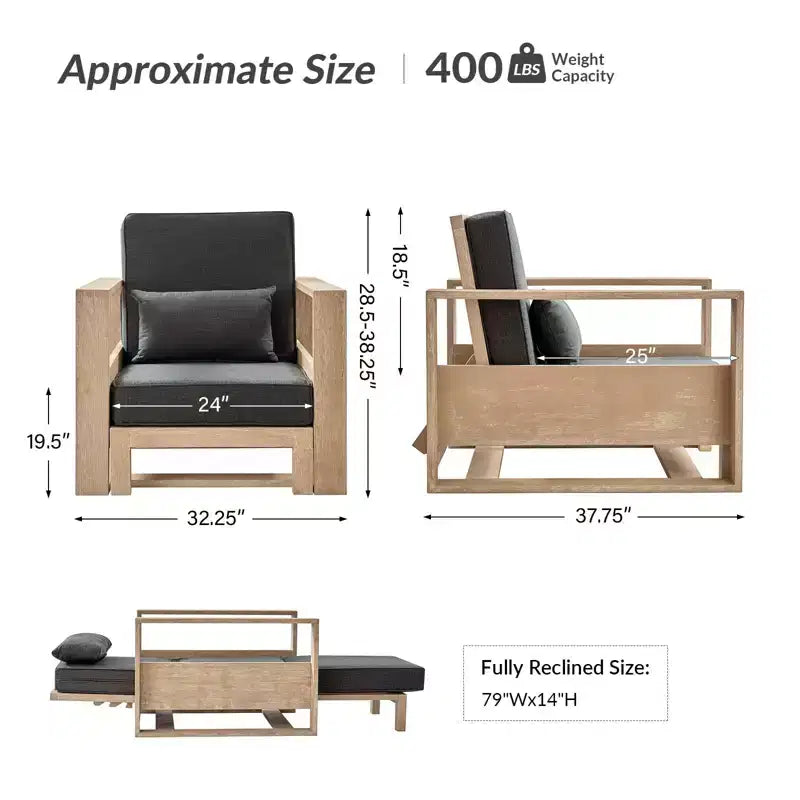 Chaises longues Amilcare avec dossier réglable, lot de 2 | HULALA HOME