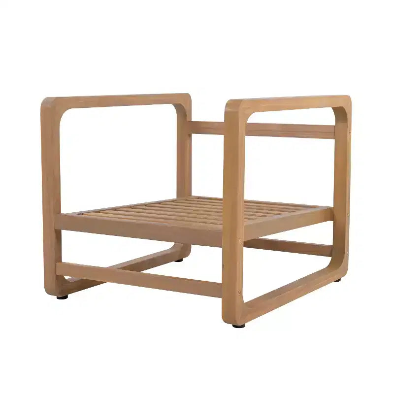 Christopher Knight Home Wisp Chaise Club Oversize d'extérieur Moderne en Bois d'Acacia avec Coussins