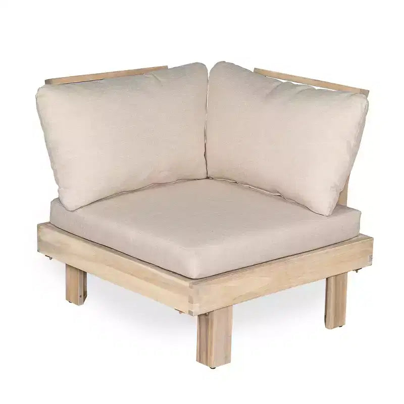 Christopher Knight Home Rock Ensemble de 5 pièces de salon de jardin rustique en bois d'acacia avec coussins