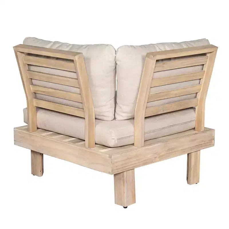 Christopher Knight Home Rock Ensemble de 5 pièces de salon de jardin rustique en bois d'acacia avec coussins