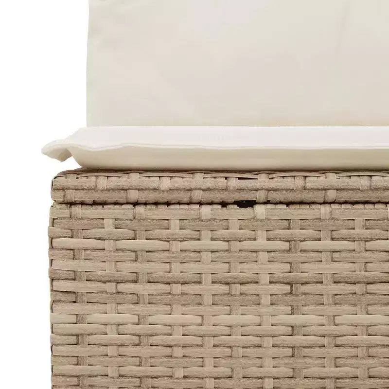 vidaXL Salon de jardin beige en résine tressée Grand salon de jardin modulable