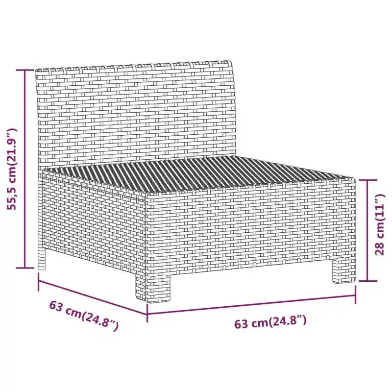 vidaXL Ensemble de Mobilier de Jardin Fauteuil d'extérieur avec Coussins Rotin Synthétique Gris