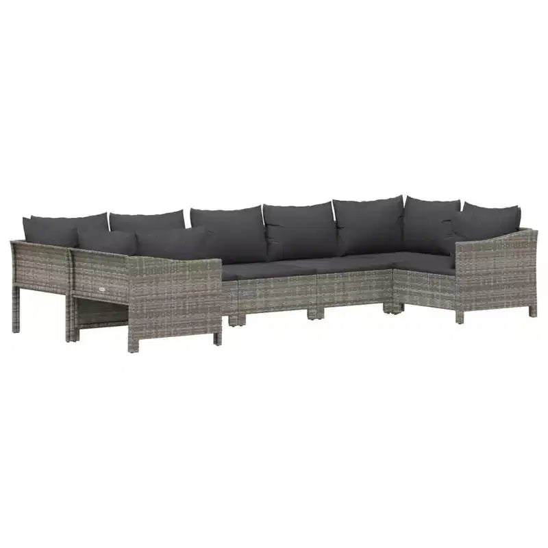 vidaXL Ensemble de Mobilier de Jardin Fauteuil d'extérieur avec Coussins Rotin Synthétique Gris