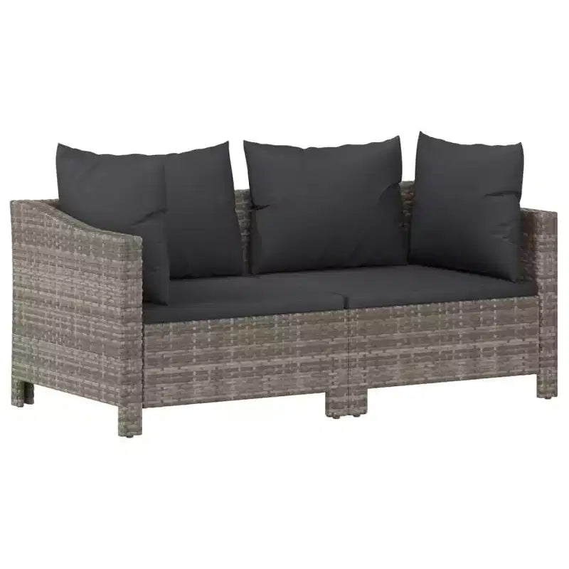 vidaXL Ensemble de Mobilier de Jardin Fauteuil d'extérieur avec Coussins Rotin Synthétique Gris
