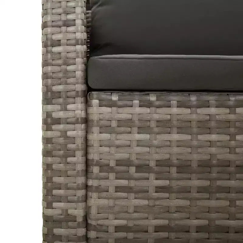 vidaXL Ensemble de Mobilier de Jardin Fauteuil d'extérieur avec Coussins Rotin Synthétique Gris