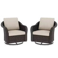 UPTIOT 2-person Outdoor Patio Rattan Swivel Rocking Chair