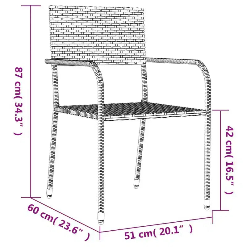 vidaXL Ensemble de salle à manger de jardin - Gris 63 Table Longueur 4 articles