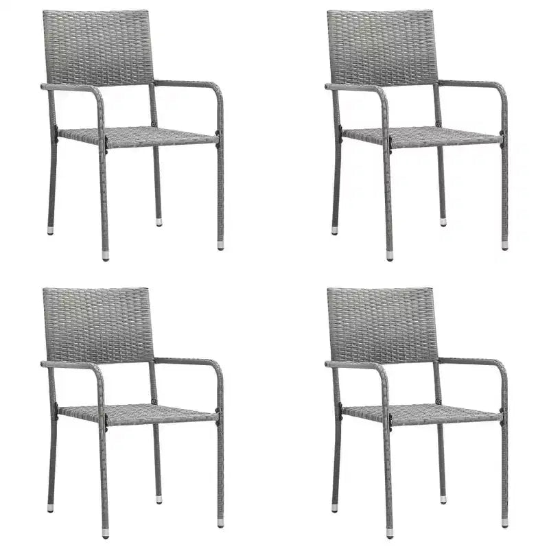 vidaXL Ensemble de salle à manger de jardin - Gris 63 Table Longueur 4 articles