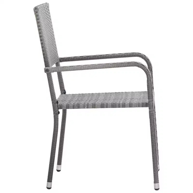 vidaXL Ensemble de salle à manger de jardin - Gris 63 Table Longueur 4 articles