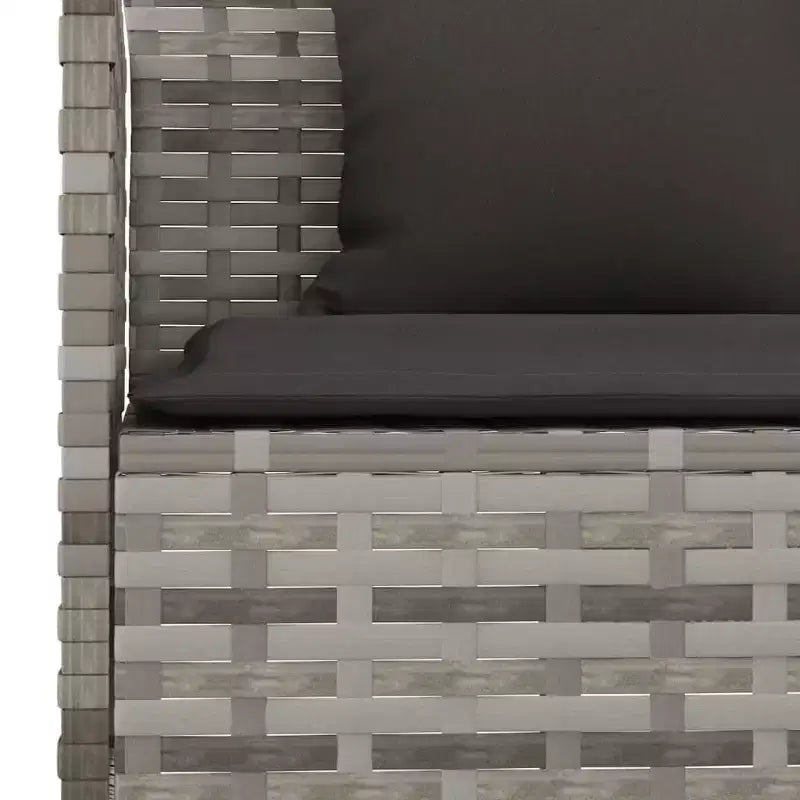 vidaXL Salon de jardin en résine tressée gris Grande durabilité