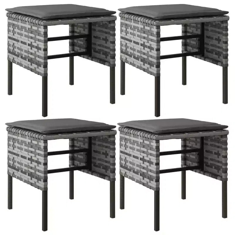 vidaXL Salon de jardin en résine tressée gris Grande durabilité