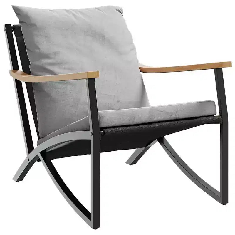 vidaXL Chaises de Patio avec Coussins Mobilier de Jardin Extérieur Acier Noir