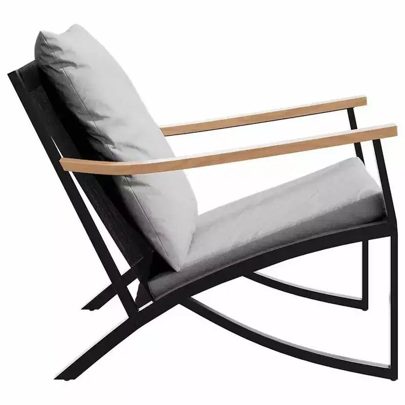 vidaXL Chaises de Patio avec Coussins Mobilier de Jardin Extérieur Acier Noir