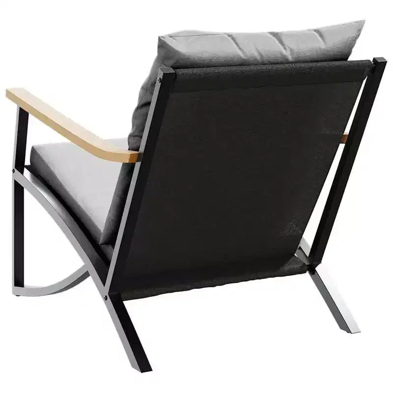 vidaXL Chaises de Patio avec Coussins Mobilier de Jardin Extérieur Acier Noir