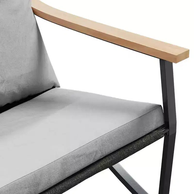 vidaXL Chaises de Patio avec Coussins Mobilier de Jardin Extérieur Acier Noir