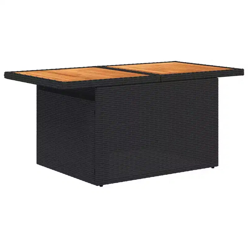 vidaXL Ensemble de canapés de jardin noir, blanc crème