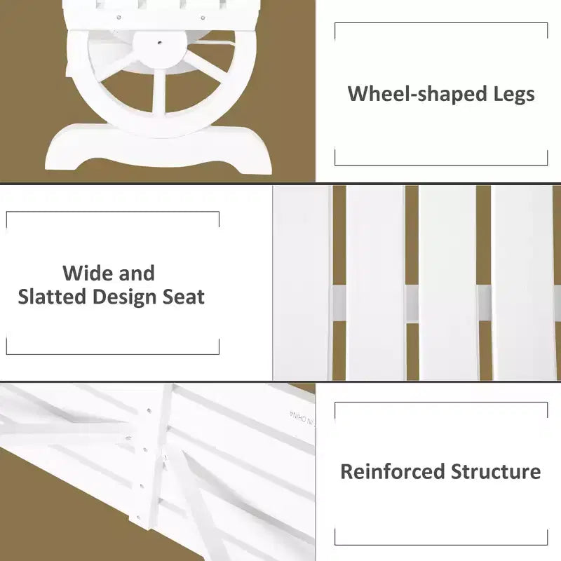 Banc de jardin à deux places, banc de porche avec roues de chariot pour l'extérieur, pour le jardin, le patio