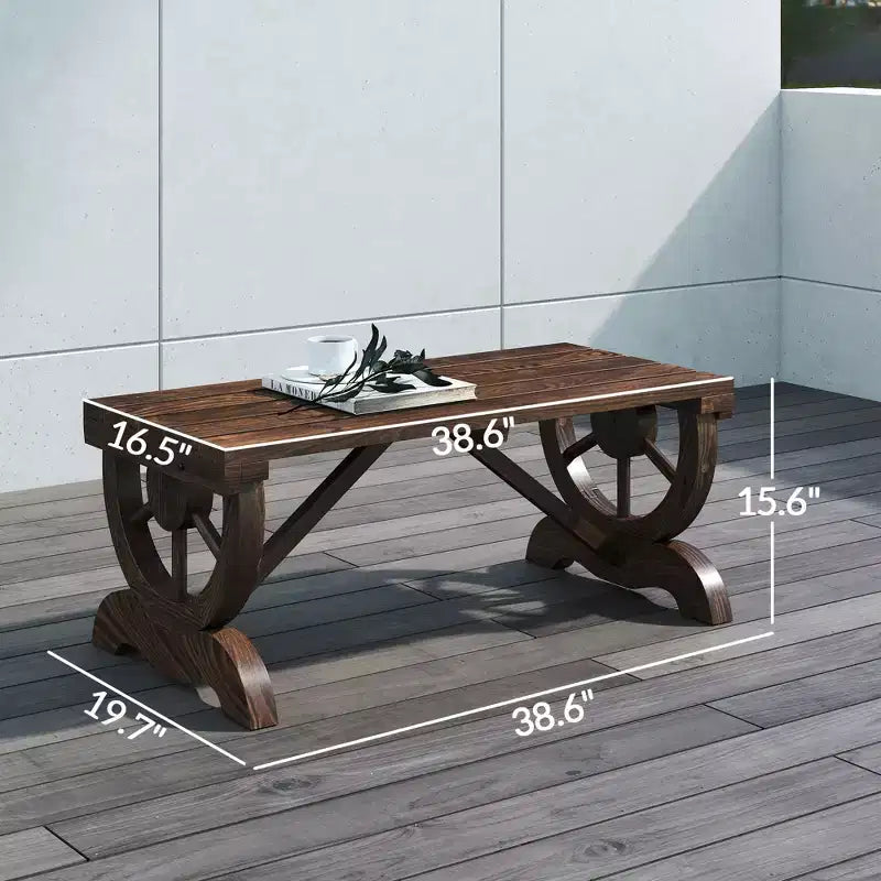 Banc de jardin à deux places, banc de porche avec roues de chariot pour l'extérieur, pour le jardin, le patio