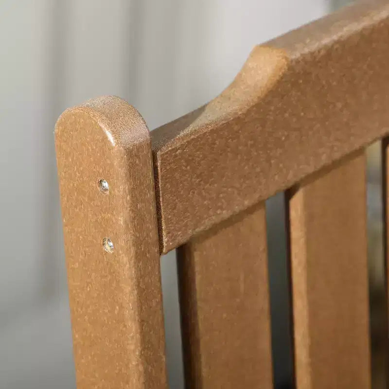 Chaise de terrasse tous temps, chaise de salle à manger de terrasse en PEHD, mobilier d'extérieur robuste imitation bois pour jardin, terrasse, porche, pelouse