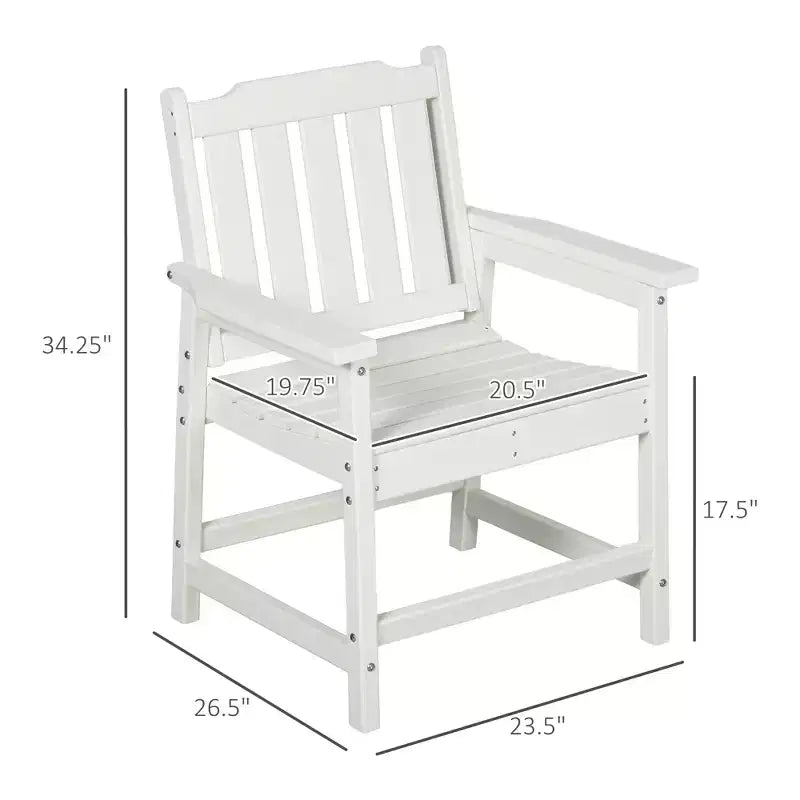 Chaise de terrasse tous temps, chaise de salle à manger de terrasse en PEHD, mobilier d'extérieur robuste imitation bois pour jardin, terrasse, porche, pelouse