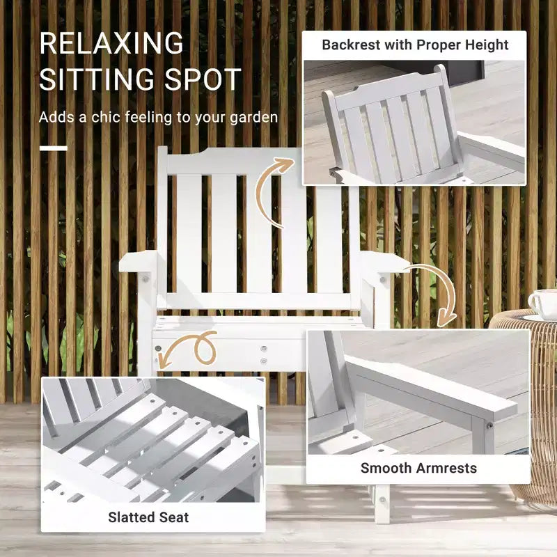 Chaise de terrasse tous temps, chaise de salle à manger de terrasse en PEHD, mobilier d'extérieur robuste imitation bois pour jardin, terrasse, porche, pelouse