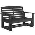 Banc balancelle de terrasse avec fauteuil à bascule double à lattes en PEHD