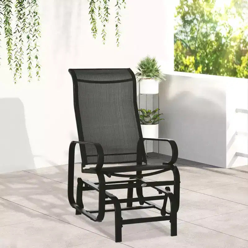 Fauteuil planeur, fauteuil à bascule individuel avec structure légère en métal et maille