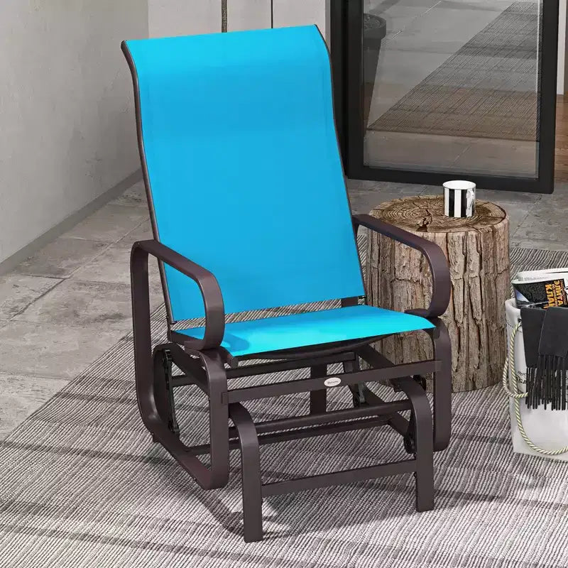 Fauteuil planeur, fauteuil à bascule individuel avec structure légère en métal et maille