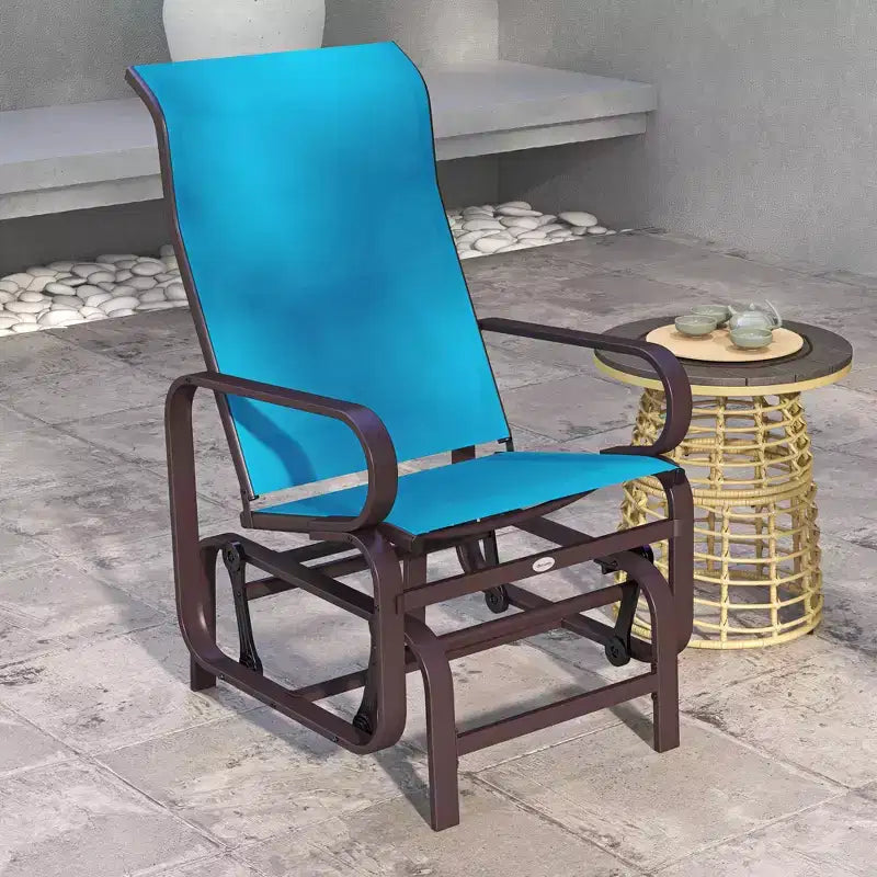 Fauteuil planeur, fauteuil à bascule individuel avec structure légère en métal et maille