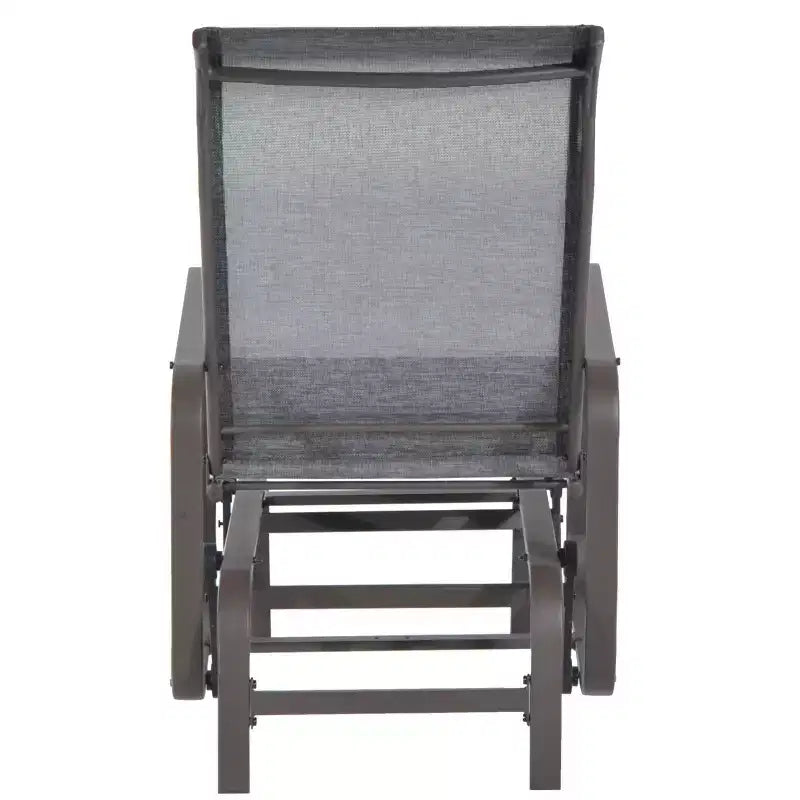 Fauteuil planeur, fauteuil à bascule individuel avec structure légère en métal et maille