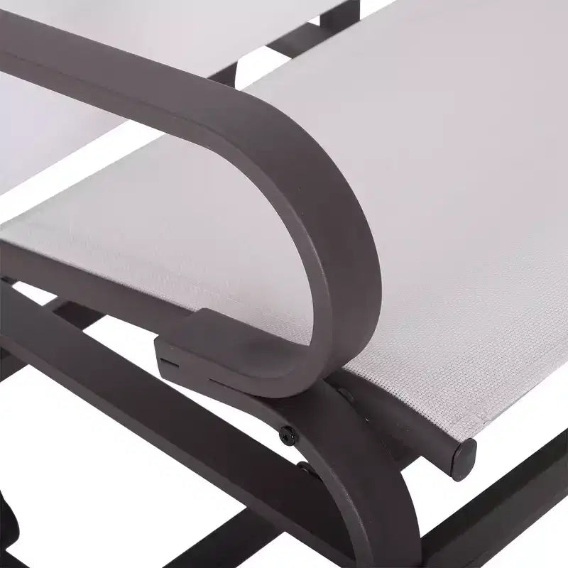 Fauteuil planeur, fauteuil à bascule individuel avec structure légère en métal et maille