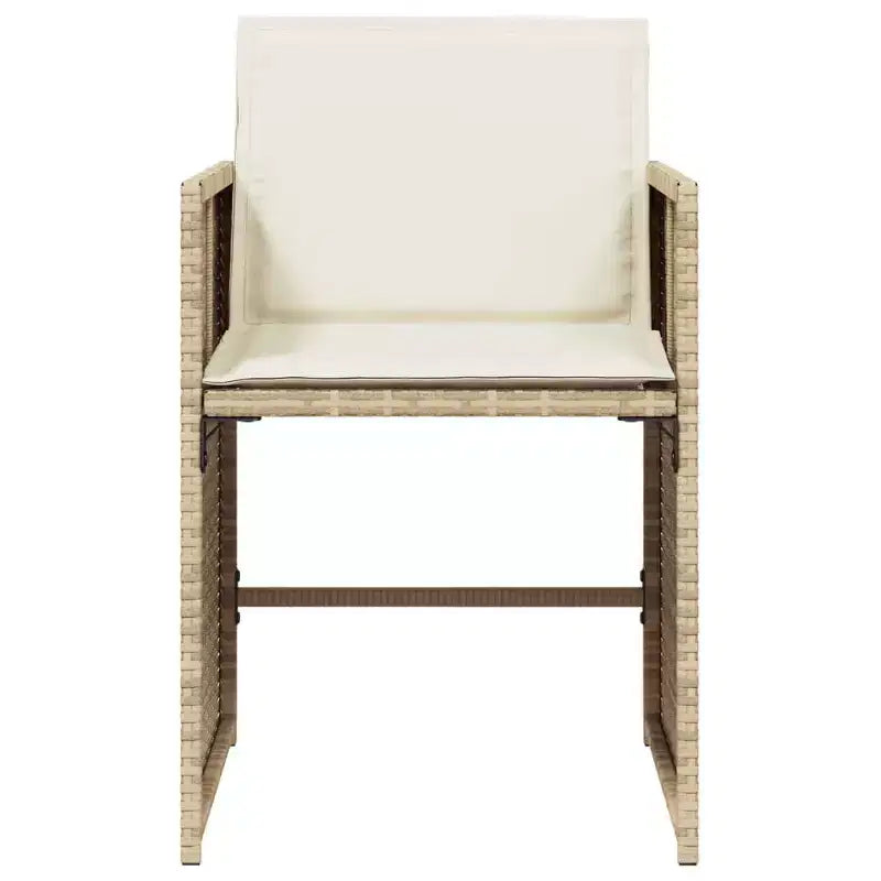 vidaXL Chaises de jardin avec coussins Mobilier d'extérieur 4 pcs Rotin synthétique Beige