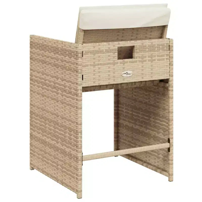 vidaXL Chaises de jardin avec coussins Mobilier d'extérieur 4 pcs Rotin synthétique Beige