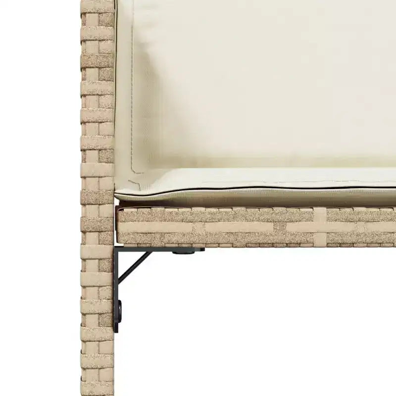 vidaXL Chaises de jardin avec coussins Mobilier d'extérieur 4 pcs Rotin synthétique Beige